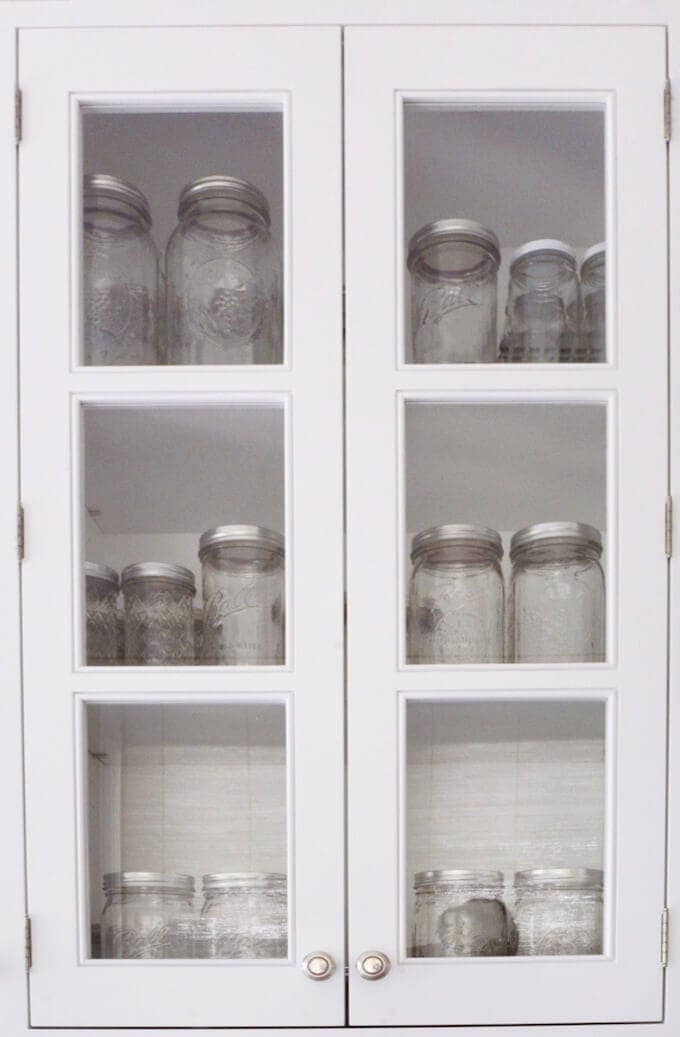 Glass jars can help with kitchen and pantry organization