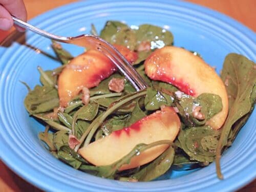 Peach Arugula Salad