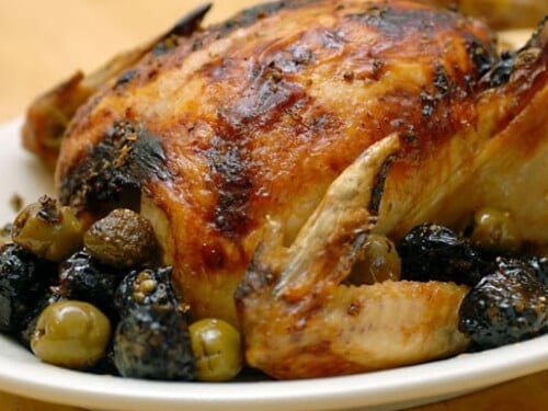 roasted chicken with olives and prunes