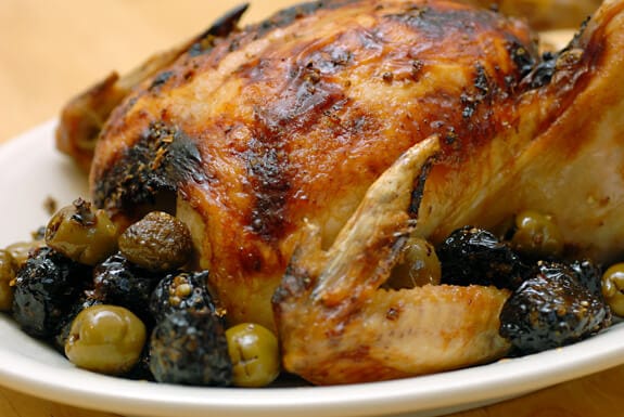 roasted chicken with olives and prunes