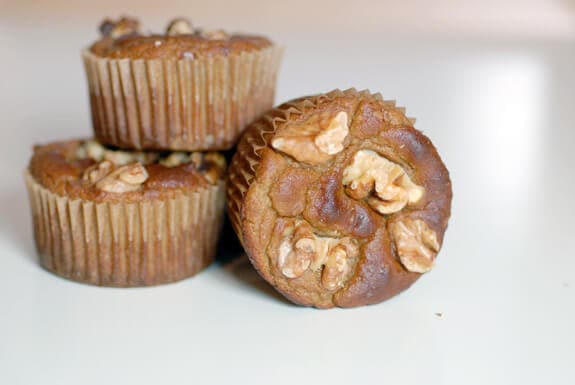 gluten free banana walnut muffins recipe