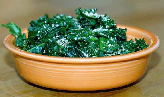 kale with gomasio paleo recipe