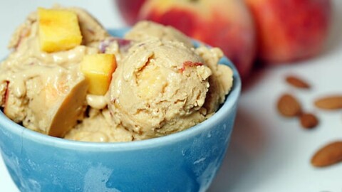 Peach Almond Ice Cream