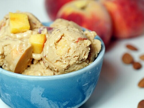 Peach Almond Ice Cream