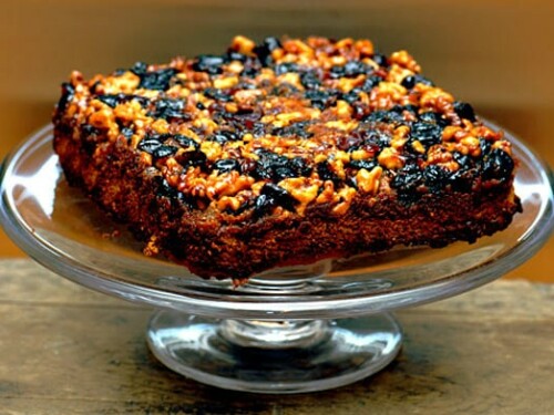 pumpkin cranberry upside-down cake gluten-free dessert recipe