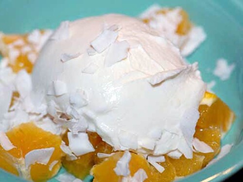 yogurt with orange and coconut recipe