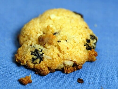 dina's delightful gluten-free coconut raisin cookies