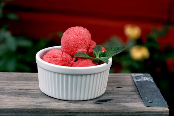 3-Ingredient Strawberry Sorbet