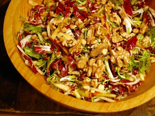 radicchio frisse salad with apples