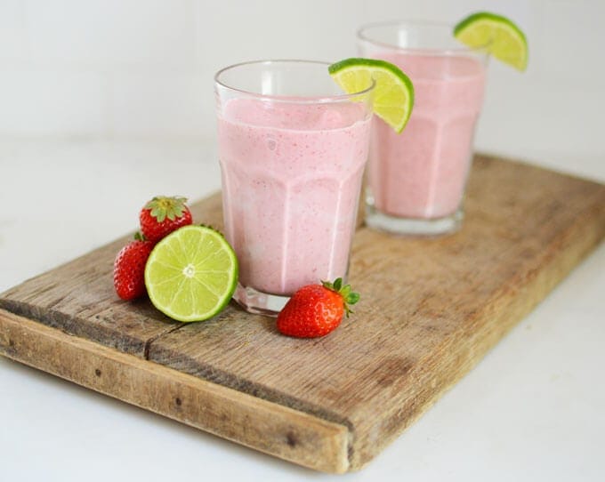 Strawberry and lime shake