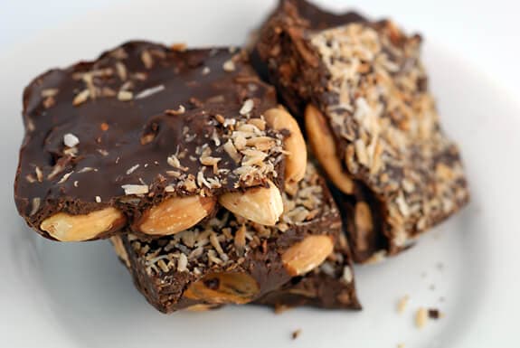 almond joy chocolate bark