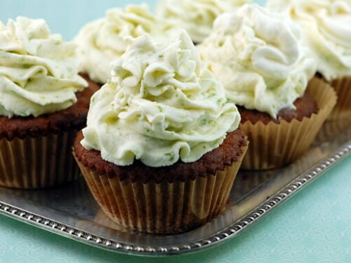 coconut cupcakes with key lime icing