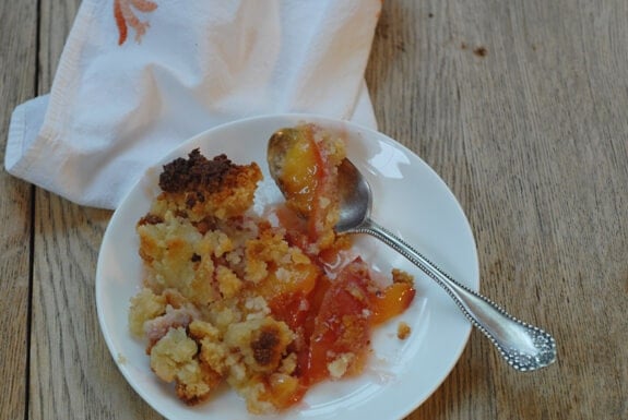 gluten free peach crisp