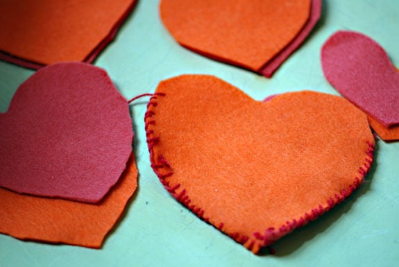 valentines day craft hearts