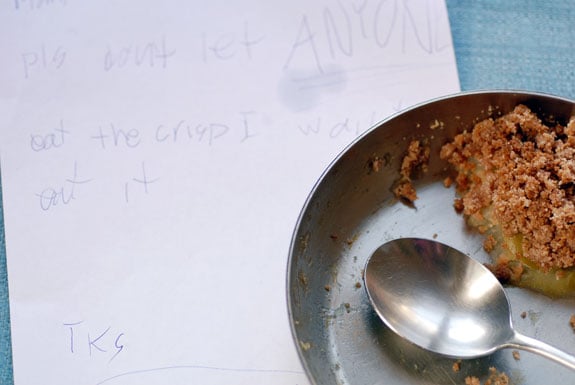 apple crisp with xylitol gluten-free recipe note