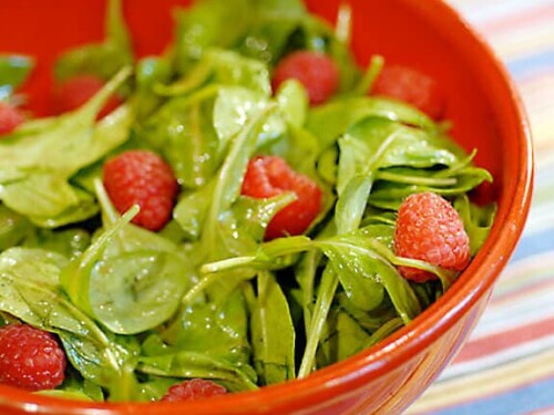 arugula salad with raspberry-vinaigrette-gluten-free-recipe