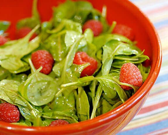 arugula salad with raspberry-vinaigrette-gluten-free-recipe