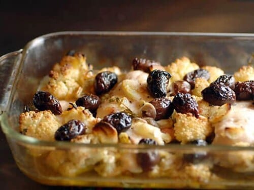 chicken with cauliflower and olives