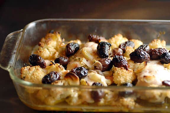 chicken with cauliflower and olives