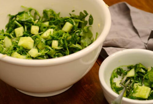 Arugula Cucumber Salad with Lemon Vinaigrette