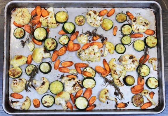 Roasted Carrots Zucchini Cauliflower recipe