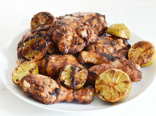 Spicy Chicken with Grilled Limes recipe