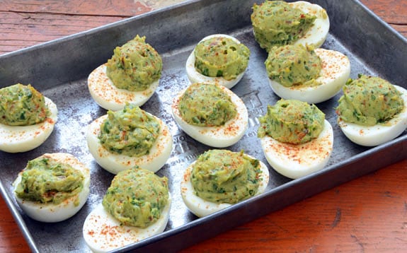 Guacamole Deviled Eggs paleo recipe