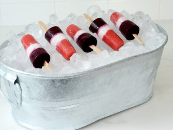 Red White and Blueberry Popsicles