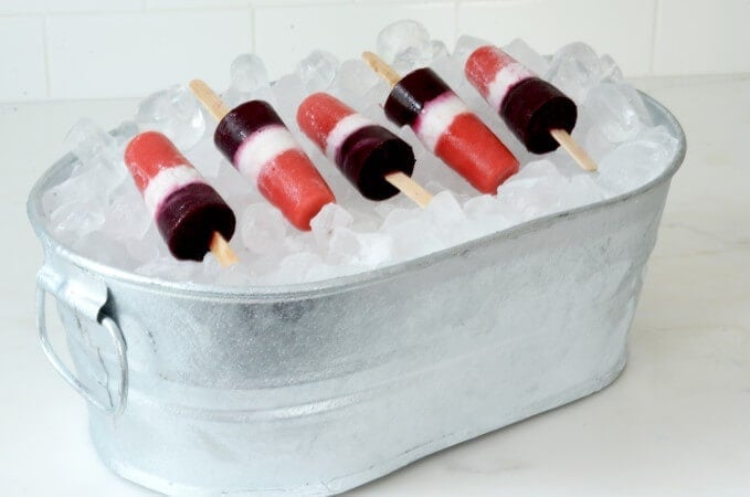 Red White and Blueberry Popsicles