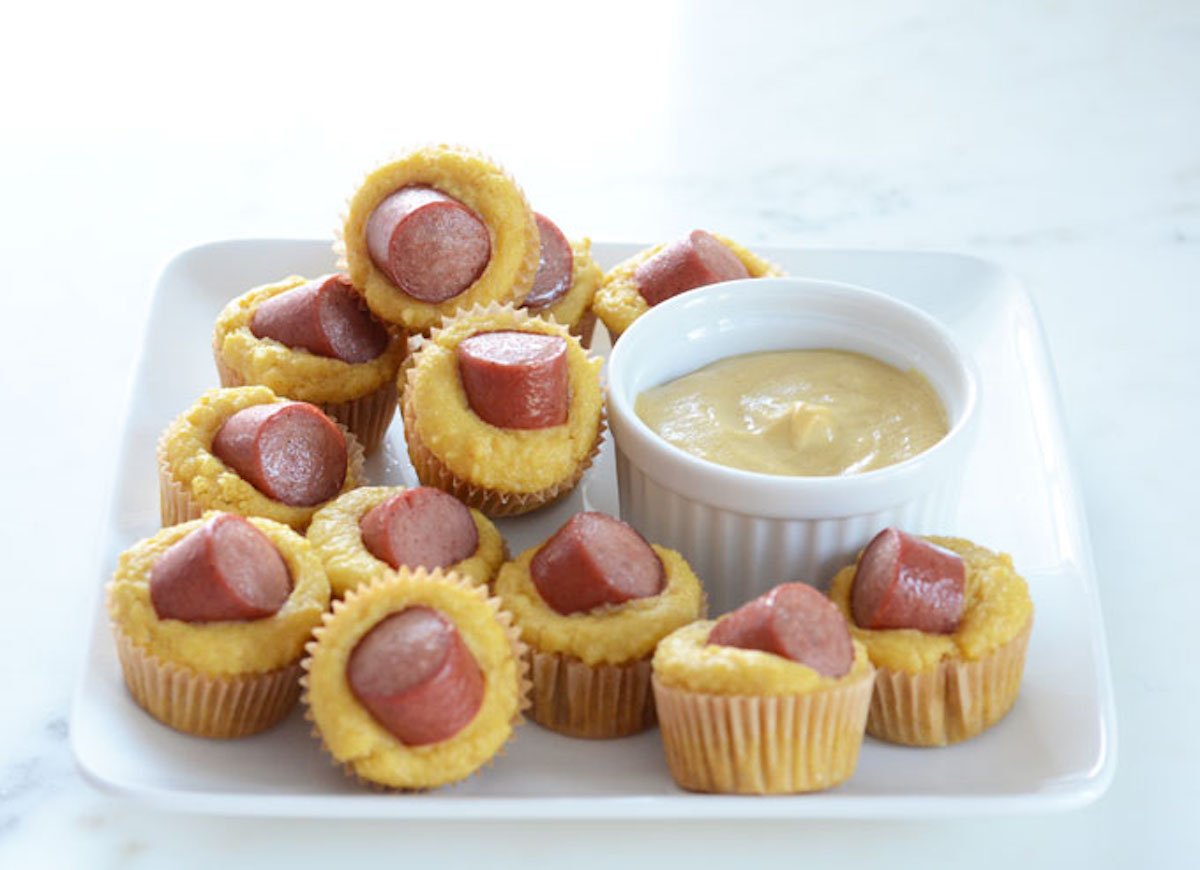 Keto Corn Dog Mini Muffins