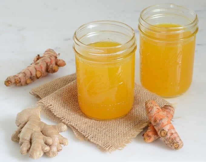 Ginger-Turmeric Bone Broth With Greens Recipe - NYT Cooking