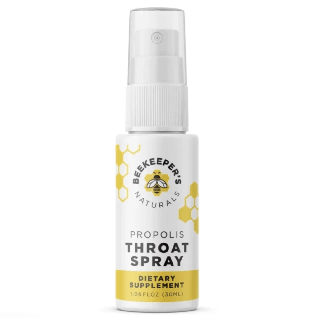 Spray para la garganta de propóleo de Beekeepers Naturals