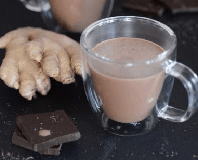 Hot chocolate with keto ginger