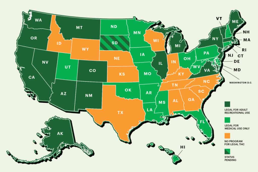 Weed USA Map