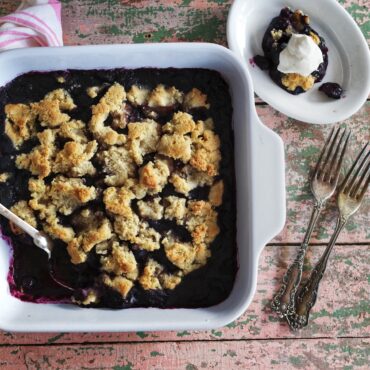 Blueberry Crumble with Cherries
