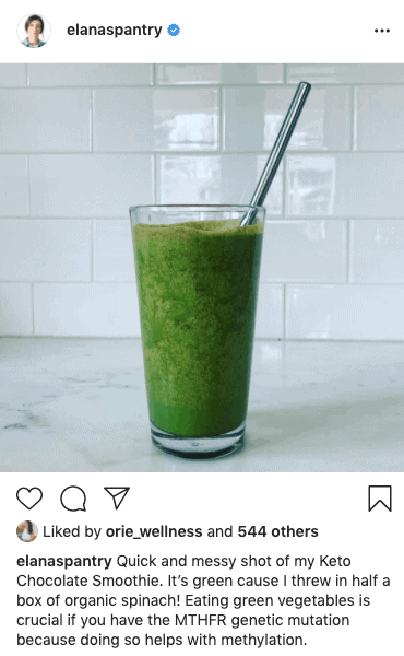 Keto Chocolate Smoothie with Greens