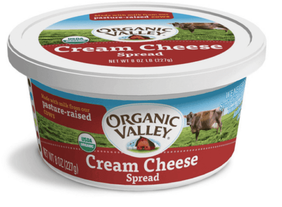 Bagels with Cream Cheese Organic Valley Cream Cheese