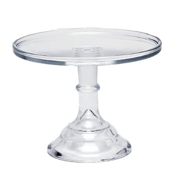 9 Inch Clear Glass Cake Stand