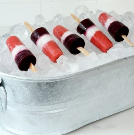 Red White and Blueberry Popsicles