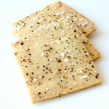 Keto Crackers with Salt and Pepper