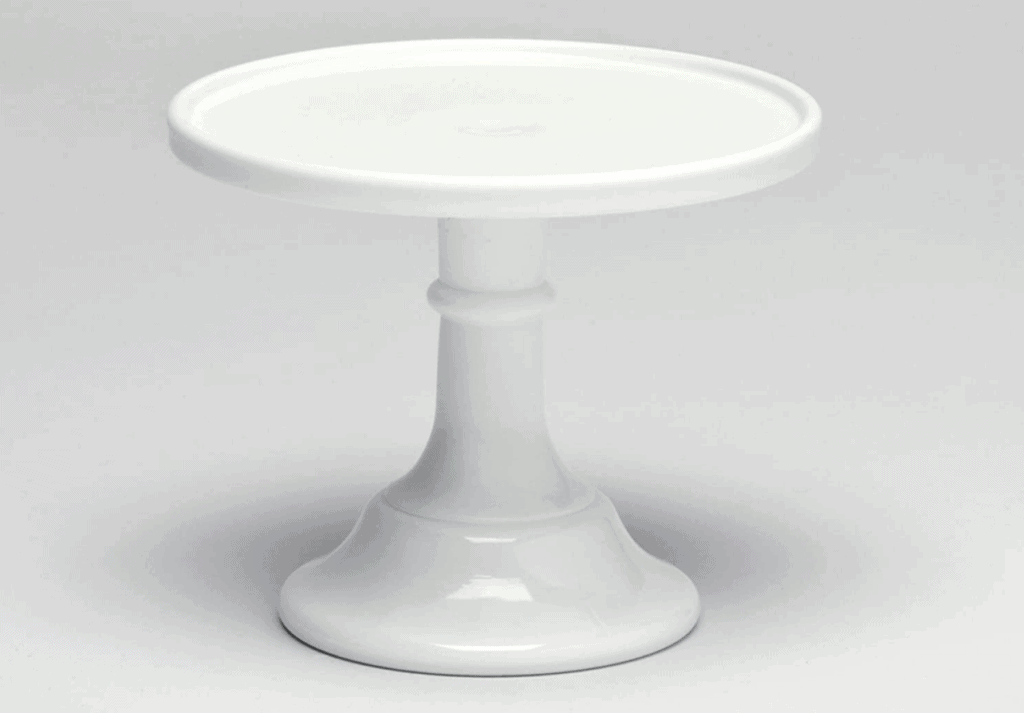 White Milk Glass Cake Stand