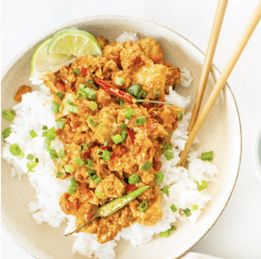 Spicy Peanut Tofu Bowl