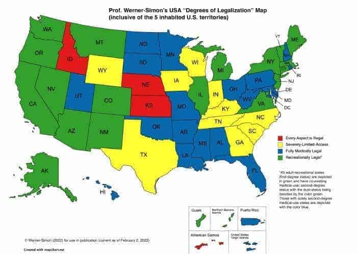 2022 Legal Weed Map